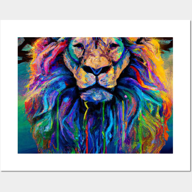 Cute Lion Drawing Wall Art by Play Zoo